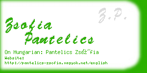 zsofia pantelics business card